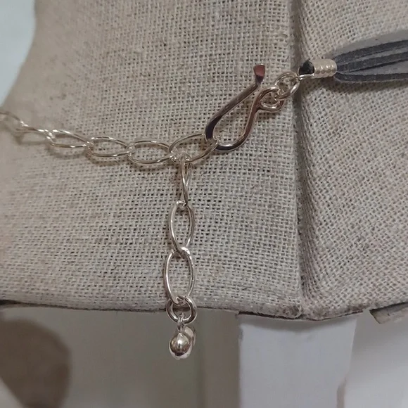 Jay King Lapis and Blue Agate Pendant with Suede Cord Necklace NEW - Picture 5 of 8